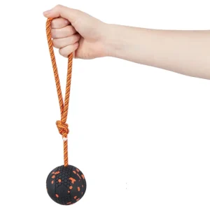 Non-Stop Dogwear balle avec corde Ball On Rope